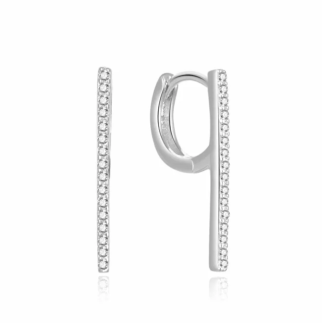 MOISS Orecchini minimalisti in argento con cubic zirconi E0002530 donna