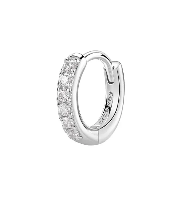 Brosway Orecchino singolo a cerchio in argento Fancy Infinite White FIW88 donna