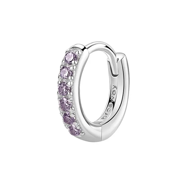 Brosway Orecchino singolo a cerchio in argento Fancy Magic Purple FMP85 donna