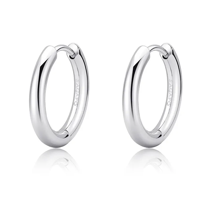 S'Agapõ Orecchini a cerchio minimalisti in acciaio Chunky SHK69 donna