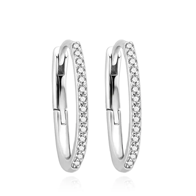 Agato Orecchini ovali in argento con zirconi AGUC3529/15 donna