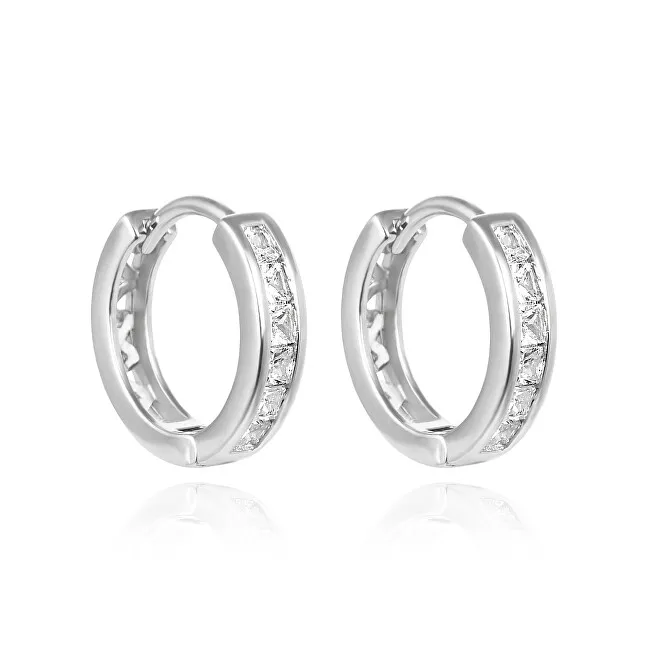 Agato Orecchini a cerchio in argento scintillante AGUC3469 donna