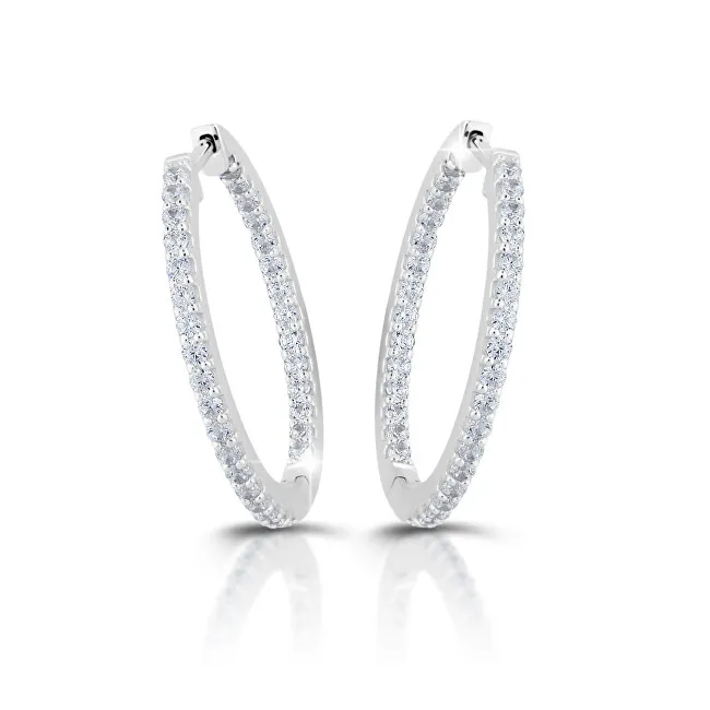 Modesi Eleganti orecchini a cerchio in argento M02121 - Diametro: 2,9 cm donna