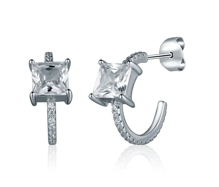 JVD Orecchini a cerchio in argento con zirconi SVLE2379XH2BI00 donna