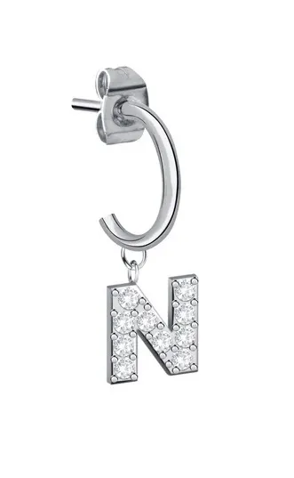 La Petite Story Orecchino singolo in acciaio "N" LPS02AQM79 donna