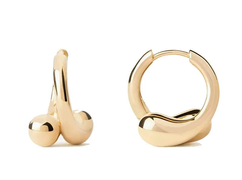 PDPAOLA Orecchini a cerchio moderni placcati oro Essentials AR01-C85-U donna