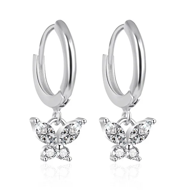 Agato Orecchini a cerchio in argento con papillon AGT-E064KW donna