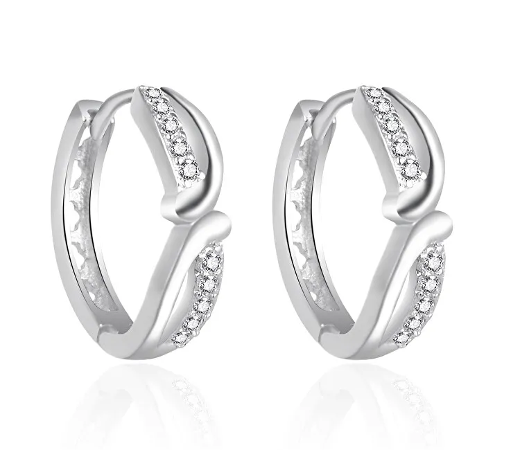 Agato Orecchini a cerchio in argento con zirconi AGT-E058KW donna