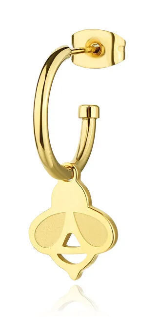 S'Agapõ Orecchino singolo placcato oro con ape Smile SSM028 donna
