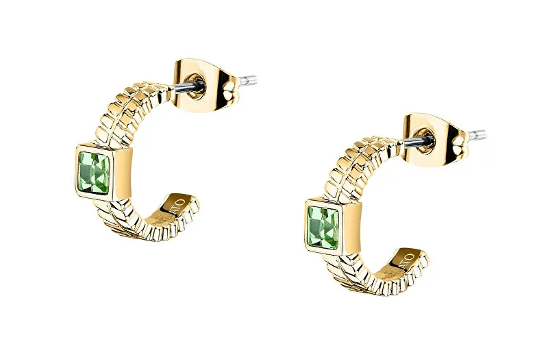 Morellato Orecchini placcati oro con cristilla verde Gioia SAVY42 donna