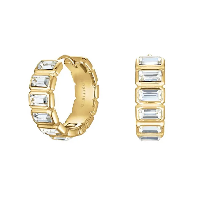 Rosefield Orecchini placcati oro abbaglianti con cristilla Iconic JEOHG-J1130 donna