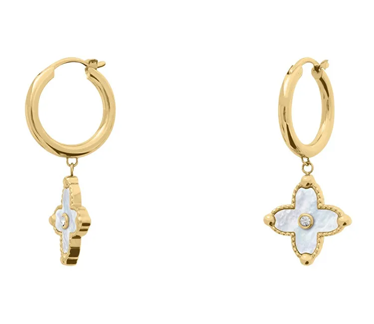 Pierre Lannier Orecchini pendenti placcati oro con madreperla Rubya BJ23A6211 donna