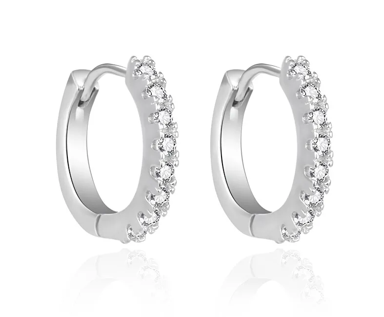 Agato Orecchini a cerchio coordinati con zirconi AGT-E201KW donna
