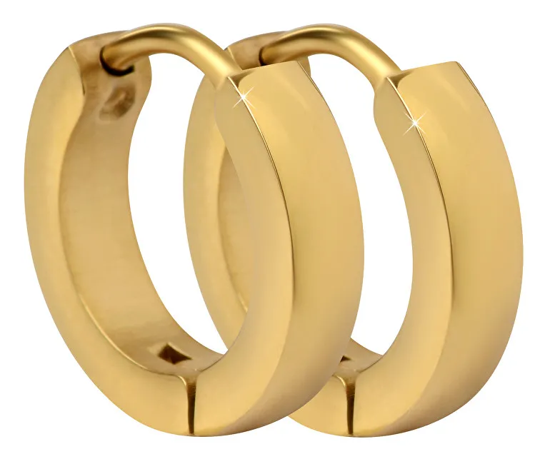 Troli Orecchini e anelli in acciaio placcato oro unisex