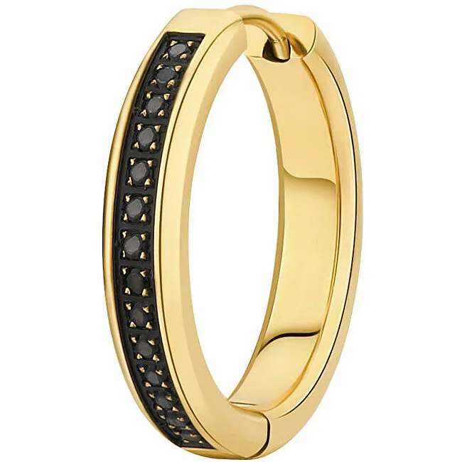 Brosway Orecchino singolo placcato oro con zirconi Ink BIK121 unisex