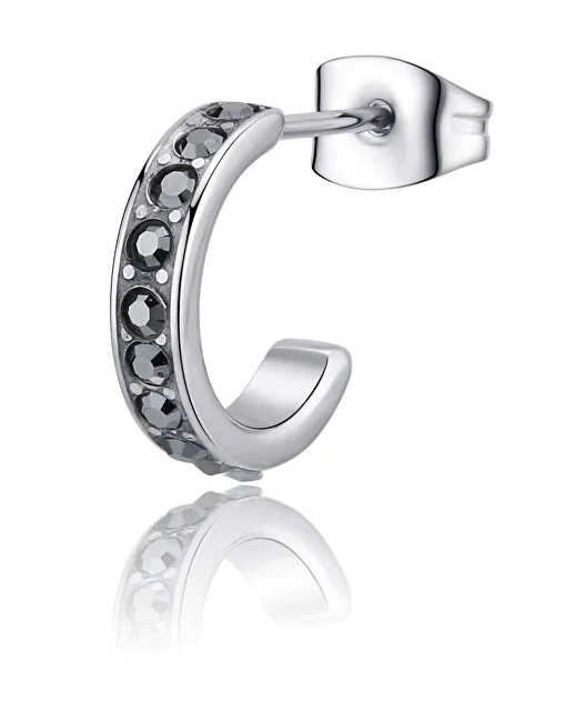 S'Agapõ Orecchino a cerchio singolo con cristalli Snap SNP36 unisex