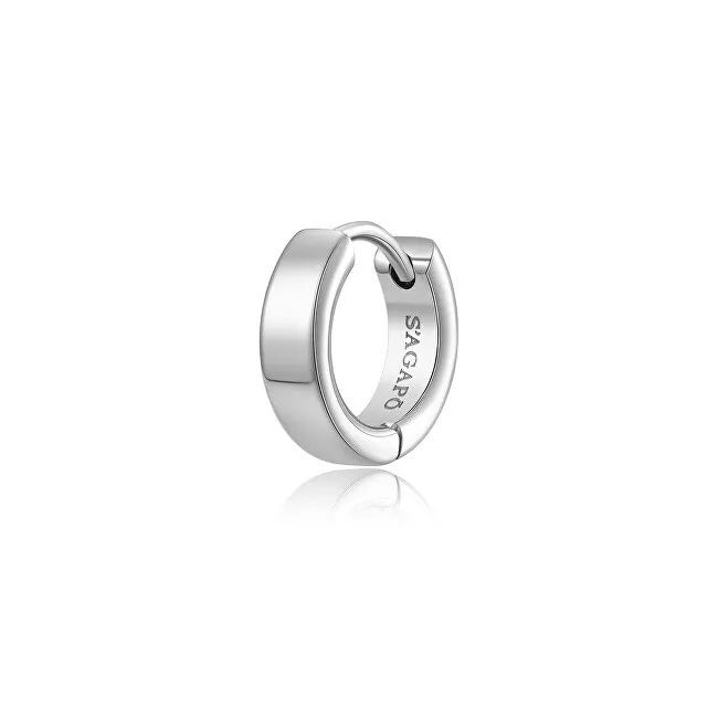S'Agapõ Orecchino singolo a cerchio in acciaio Rogue SRG30 unisex