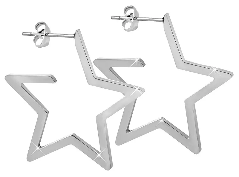 Troli Orecchini in acciaio a forma di stella donna