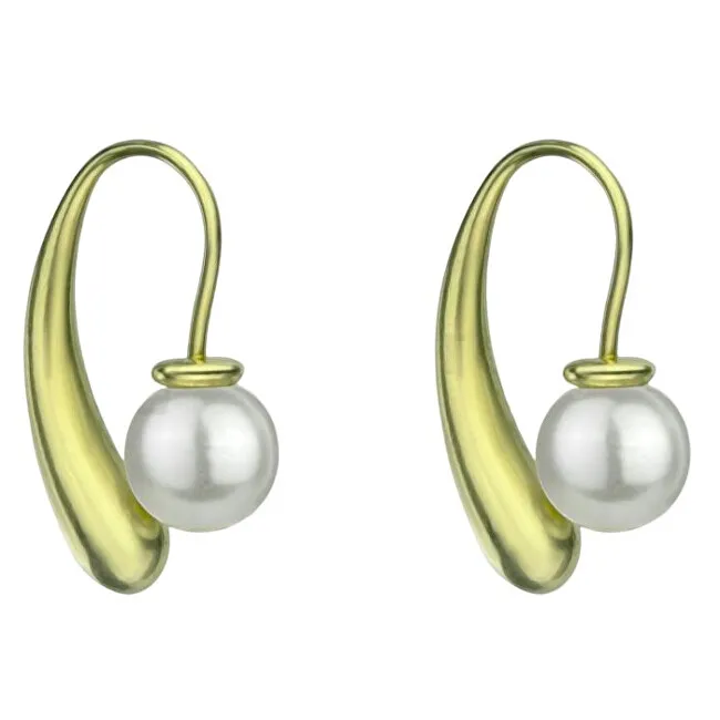 Marc Malone Orecchini placcati oro con perla artificiale Jennifer White Orecchini MCE24025G donna