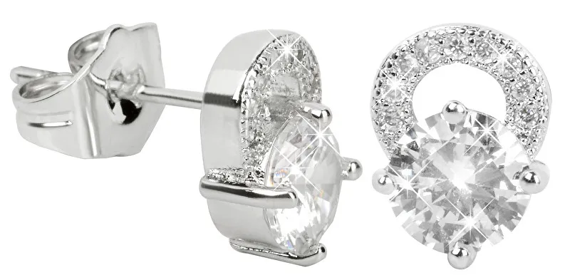 Troli Bellissimi orecchini scintillanti con cristilla trasparente donna
