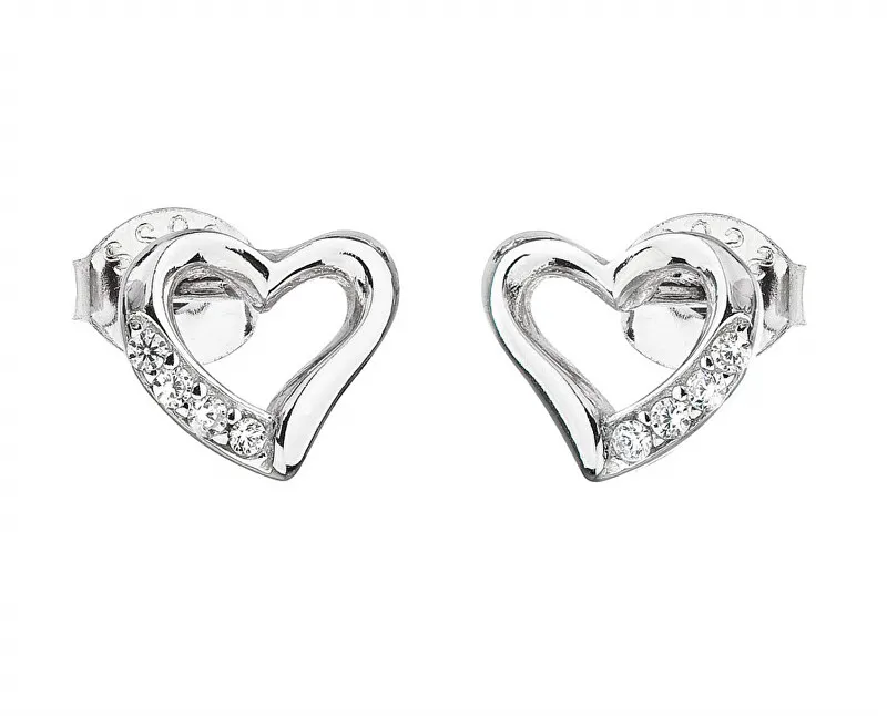 Evolution Group Orecchini in argento con zircone Cuore 11071.1 donna