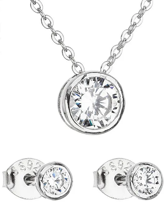 Evolution Group Parure di gioielli con orecchini e collana in zircone 19007.1 donna