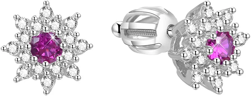 Beneto Orecchini scintillanti in argento per fiori AGUP1444S donna