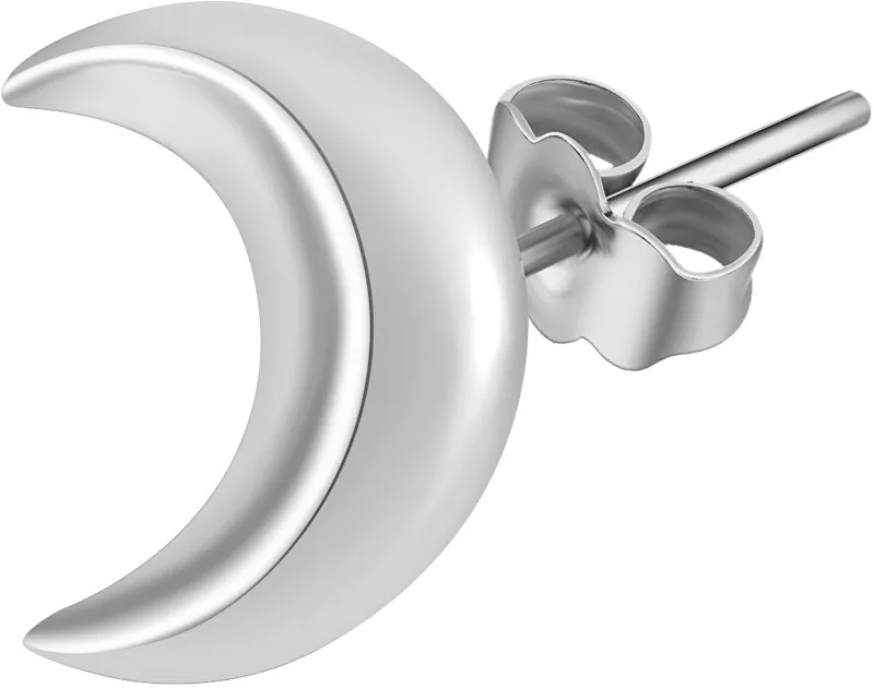 Rosato Orecchino singolo in argento Crescent Moon Storie RZO017R donna