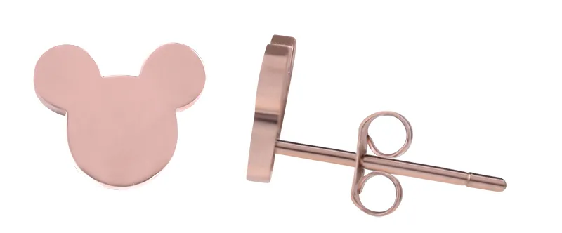 Troli Orecchini di design di Topolino in oro rosa donna