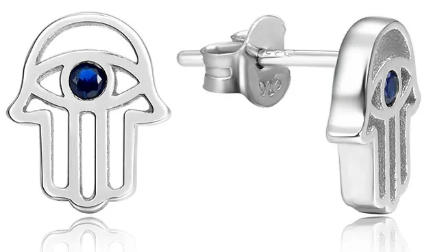 Beneto Orecchini in argento Hamsa - mano di Fatima AGUP2242 donna