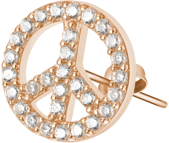 Rosato Orecchini singoli in bronzo con zirconi Peace Story RZO024 donna
