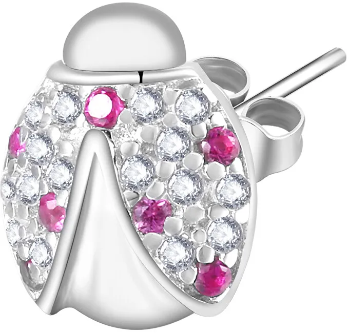 Rosato Orecchini singoli in argento Coccinella Storie RZO016R donna