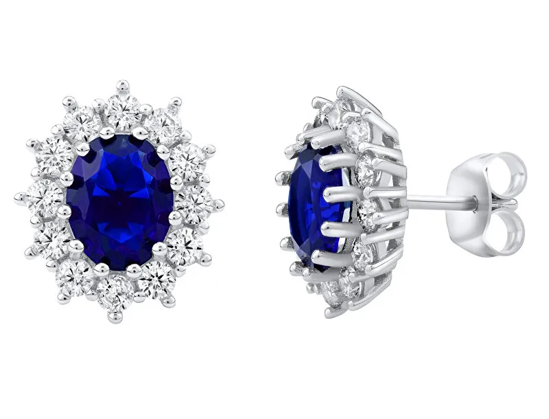 Silve Orecchinigo in argento con zaffiro blu sintetico Kate JJJ985EB donna