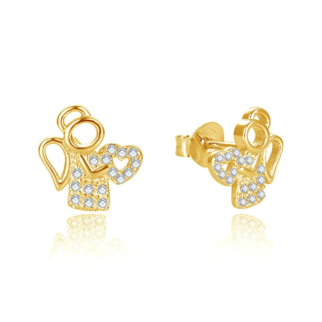 Beneto Deliziosi orecchini a forma di angelo placcati in oro AGUP2666-GOLD donna
