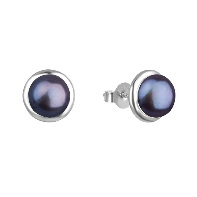 Beneto Eleganti orecchini in argento con perle scure AGUP2686P donna