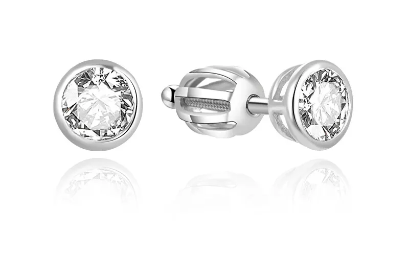Beneto Orecchini a bottone minimalisti in argento AGUP1707S donna