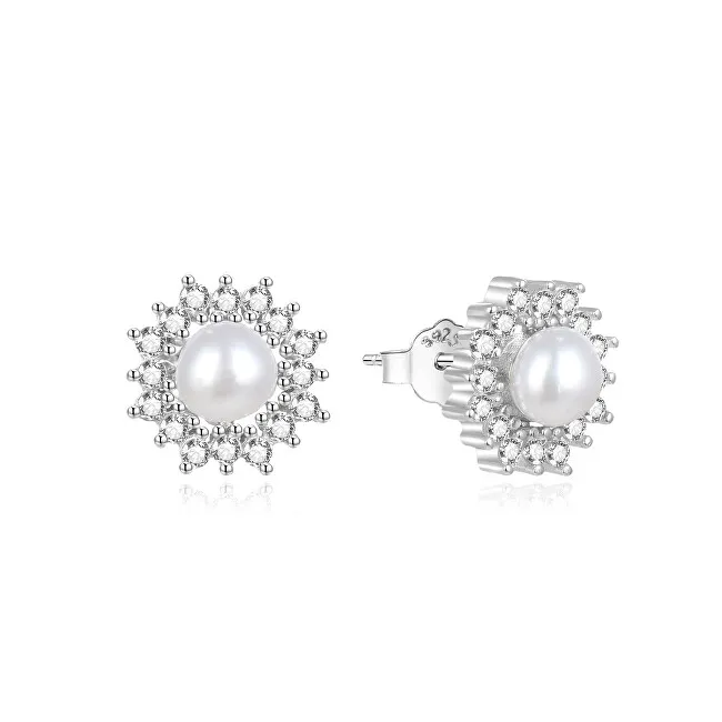 Beneto Orecchini in argento con perle e zirconi AGUP1323PL donna