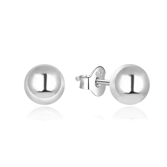 Beneto Orecchini moderni in argento a bottone AGUP215 - Diametro: 0.6 cm donna