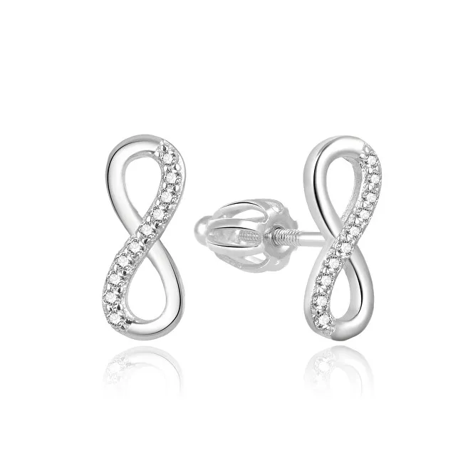 Beneto Orecchini in argento pregiato con zirconi Infinity AGUP2062S donna