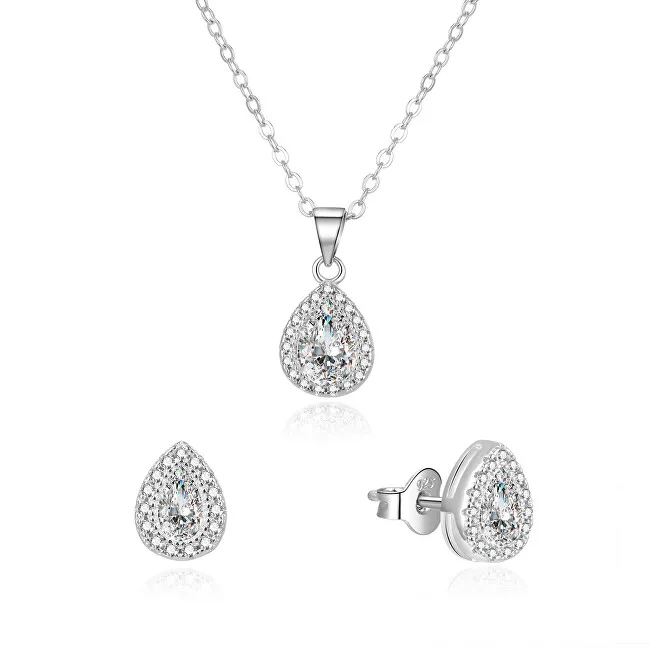 Beneto Parure di gioielli abbaglianti con zirconi AGSET188R (collana, orecchini) donna
