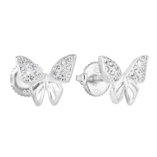 Evolution Group Orecchini in argento con zirconi Farfalla 11311.1 donna