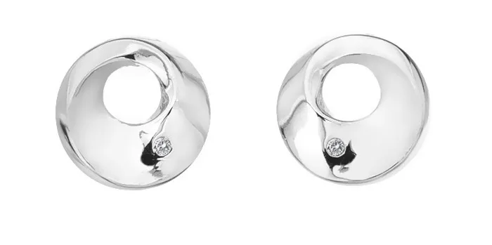Hot Diamonds Delicati orecchini in argento con diamanti Quest DE651 donna