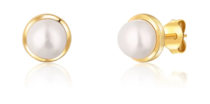 JwL Luxury Pearls Orecchini placcati oro con perla di fiume JL0735 donna