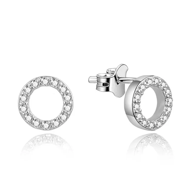 Orecchini a bottone in argento scintillante Beneto AGUP1461 donna
