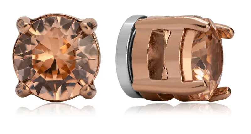 Troli Orecchini in bronzo scintillante con magnete 2 in 1 (pietre, mini spilla) donna