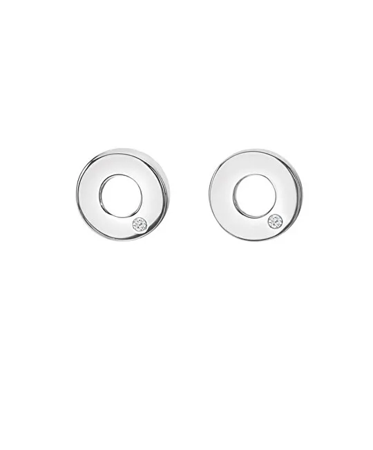 Hot Diamonds Orecchini minimalisti in argento con diamanti Diamond Amulets DE709 donna