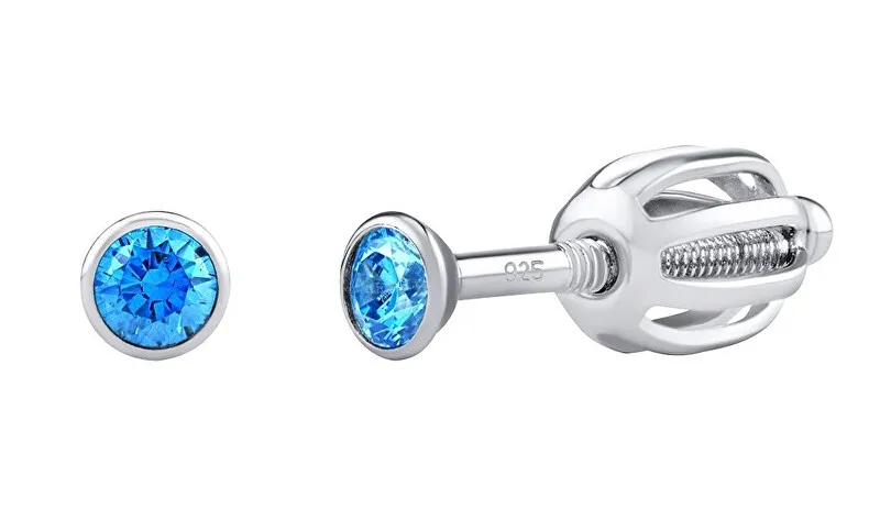 Silvego Orecchini a bottone in argento con Swarovski Zirconia 2.5 mm SILVEGOB706025LB donna