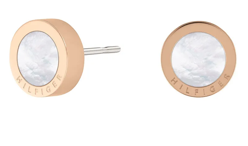 Orecchini a bottone iconici Tommy Hilfiger Romantico in bronzo con cerchio 2780663 da donna
