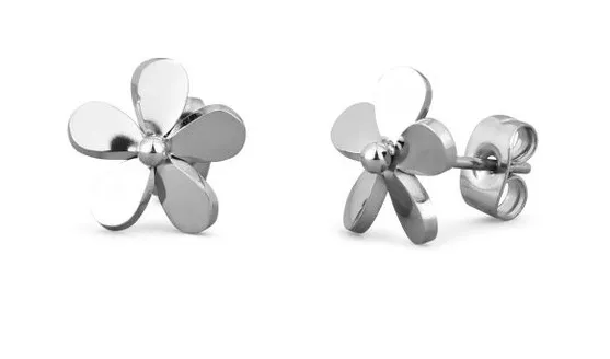 Vuch Bellissimi orecchini in acciaio Fiori Fleurette Argento donna