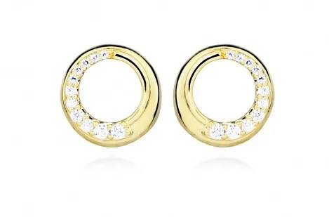 Silver Cat Bellissimi orecchini placcati in oro con zirconi cubici SC493 donna